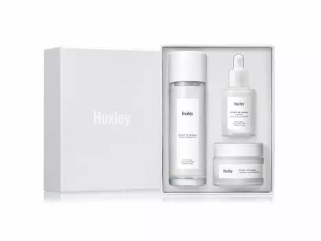 Japan Brightening Trio Serum Cactus Oil Cactus Extract Whitening Care Корейская косметика [официальный сайт Huxley] (Лосьон + + Крем)