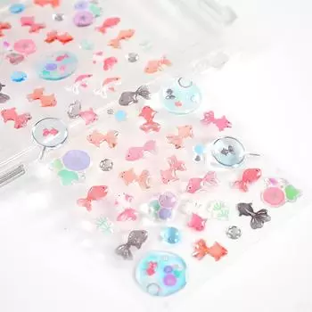 Японская золотая рыбка эпоксидный клей наклейка чехол для телефона наклейка дневник блокнот украшение креативные подарки random 1sheet