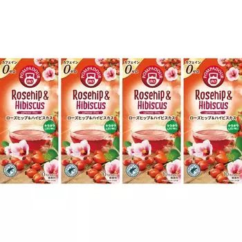 Japan Green Tea Center Pompadour Rosehip Hibiscus 10 bags x 4 packs &
