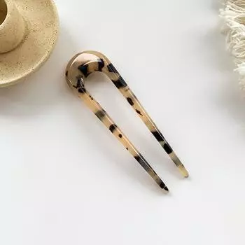 Japan Hairpin Women Hair Sticks Simplicity Elegant U-shaped Leopard Print Hair Sticks Hairpins Girls Hair Clips Hair Accessories