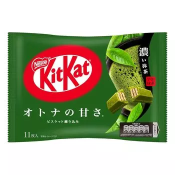 Japan KitKat Adult Sweetness Dark Matcha 11 шт. x 12 пакетиков Nestl