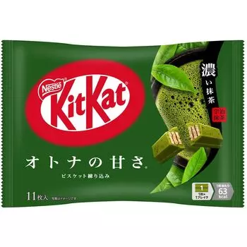 Japan KitKat Adult Sweetness Dark Matcha 11 шт. x 12 пакетиков Nestl