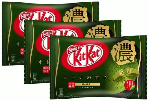 Japan KitKat Mini Adult Sweetness Dark Matcha 12 шт. x 3 пакетика Nestl