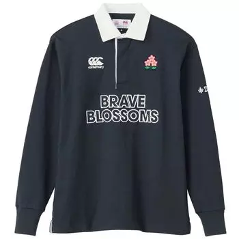 JAPAN РЕГБИ ФУТБОЛКА Япония регбийная майка с длинным рукавом XL [Canterbury] L/S 29_Navy