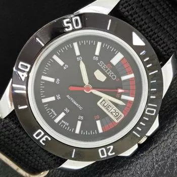 JAPAN SEIKO 5 MENS AUTOMATIC 6309A ВОССТАНОВЛЕННЫЕ ЧАСЫ С ЧЕРНЫМ ЦИФЕРБЛАТОМ a426510-2 RL-a426510