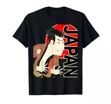 JAPAN Sharaku Kabuki and World Famous Japanese Painting Japanese Pattern Museum Art Ukiyo-e [Japanese Paintings] T-shirt чёрный