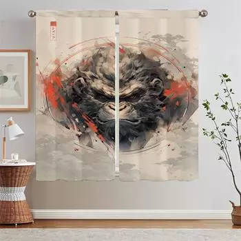 Японские животные жалюзи готовые шторы дешевые вещи с бесплатной доставкой для дома затемняющие шторы подхваты для перегородок завитки W50xH70cmx2pcs-CL