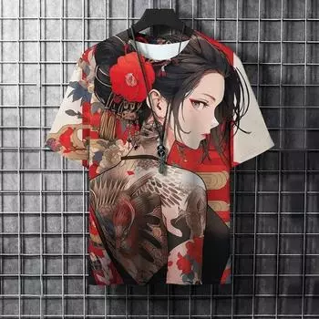 Japanese anime 3D printed short sleeved men s and women s T-shirts, daily loose and comfortable short sleeved clothing, 2025 S
