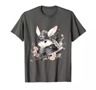 Japanese Art Rabbit Ninja Anime Style Samurai Rabbit Ukiyo-e T-Shirt