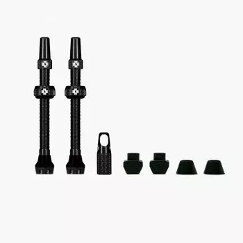 Japanese Bicycle Valve TUBELESS VALVES 44MM for INSERT Black for Tubeless Tire Presta Style Set of 2 [Genuine Product] Muc-Off