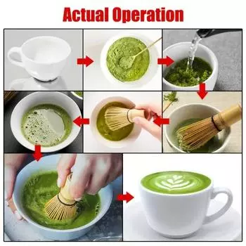 Japanese Ceremony Bamboo Matcha Practical Powder Whisk Matcha Whisk Grinder Brushes Coffee Green Tea Brush Tea Preparation Tool жёлтый