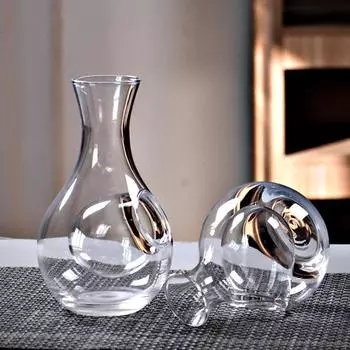 Japanese Clear Crystal Ice Jug Lead Free Glass Wine Bottle Bar Whiskey Flask Sake Beer Cooler Wine Dispenser Carafe Decanter