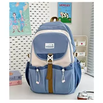 Japanese College Style Fresh and Sweet Contrasting Girl Backpack High-value Large Capacity Backpack