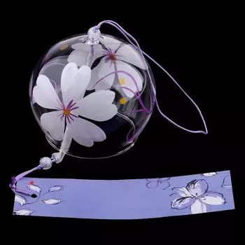 Японская культура Стеклянный ветряной колокольчик Furin Wind Chimes Home Подвесной декор