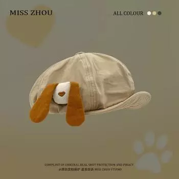 Японские милые щенки, складные береты, кепки для женщин, летние и осенние, дорожные, универсальные, милые, ретро, восьмиугольные шляпы художника 56-58cm хаки