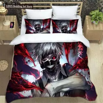 Japanese Fashion Anime Digital Printing Polyester Bedding Set For Boys And Girls, Youth Bedding Set, Couple Gift 70x133cm 2pcs