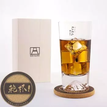 Японский бокал для пива Fuji Highball Tajima, изготовленный на День рождения, на свадьбу, на пенсию, на уважение к пожилым, на середину года. [Оригинальный продукт] Стакан, Mt. Стекло,