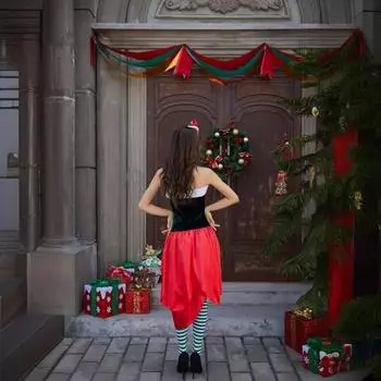 Japanese girl sexy women s Christmas costume cosplay Christmas costume, Japanese and Korean party adult Christmas costume M