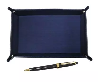 Japanese grained cowhide pen tray blue Neo ballpoint pen set black D-600 TRAL-600B-B