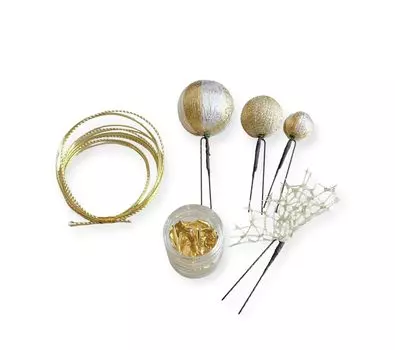 Japanese hair white ball gold graduation bridal clothing, ornament, gold, kanzashi, mizuhiki, mesh, leaf, coming-of-age ceremony, ceremony, wedding, золотой