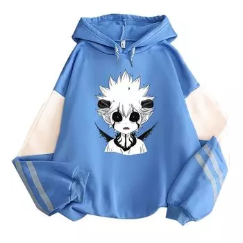 Japanese Harajuku Manga Black Clover Liebe Graphic Hoodies Gothic Cartoon Men Women Kawaii Demon Cartoon Autumn Man Sweatshirts XS чёрный