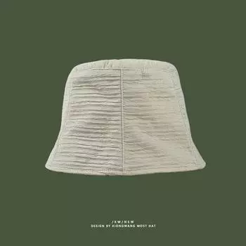 Japanese Minority Bucket Hat Women s Fashionable All-Matching Summer Thin Cold Style Abstinence Series Outdoor Beach Bucket Hat Ruched Bucket Hat-Beige All yards