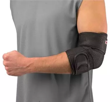 Japanese Mueller Adjustable Elbow Free Size Circumference For both left and right 53057 Elbow Supporter [Official Product] Support, (Elbow 17-35cm), чёрный