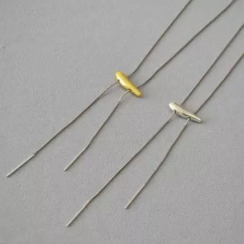 Japanese Niche Brass Retro Gold-Plated Personality Trendy And Cool Temperament Adjustable Long Necklace Sweater Chain Y-Shaped Chain