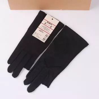 Japanese Non-Printed Leak Finger Sun Protection Gloves Women s UV Protection Summer Touch Screen Thin Breathable Driving and Biking Non Slip Black One size