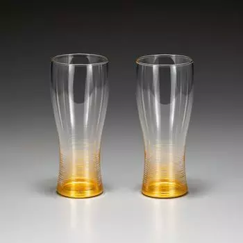 Japanese paper Sensuji Beer Glass 360CC of [Hakuichi wrapping] Set 2