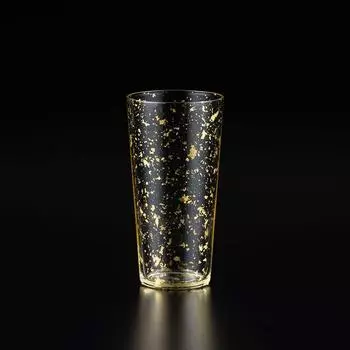 Japanese paper Stardust beer glass gold [Hakuichi wrapping]