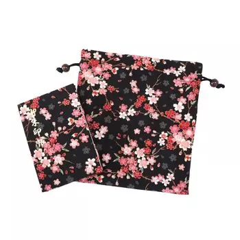 Japanese Pattern Goshuin Book Drawstring Seal Goshuin Book 16 x Bellows 24 48 Pages Sakura Set, Book, Holder, 10.9cm, Crepe, Rinko, Type, Folds, (Mai