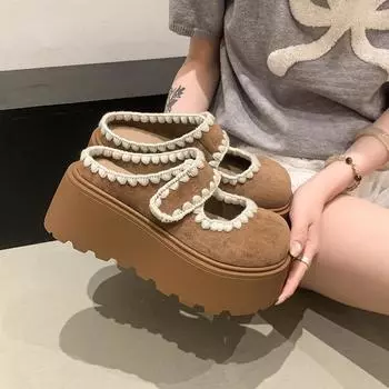Japanese retro fashion versatile muffin thick-soled versatile slippers spring 2025 new one-pedal bag head half drag 35