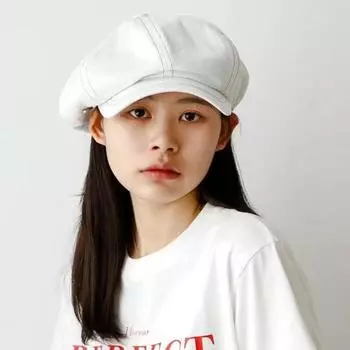 Японские ретро-кимоно стираные джинсовые шляпы для газетчиков женские маленькие летние осенние повседневные универсальные большие береты для литературных художников 56-58cm белый