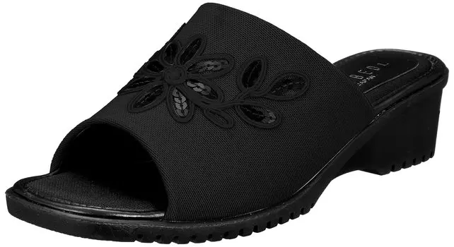 Japanese Sandals Heel Easy to Wear CF75410 Black Large [Comfobed] 4.5cm Women s чёрный