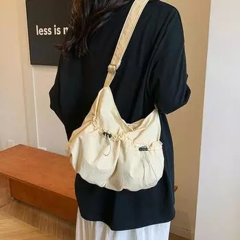 Японская сумка через плечо функциональная сумка почтальона новый модный бренд уличная трендовая женская сумка-мессенджер белый