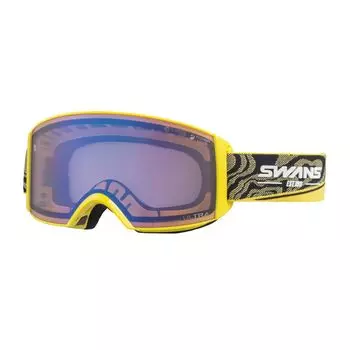 Japanese Snow Goggles RACAN Y Ice Mirror x ULTRA Light Purple Dimmable Ski Snowboard Glasses Compatible Dimmable Mirror Ultra Lens [SWANS]