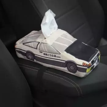 Japanese Style Car Tissue Box Cartoon Desktop Storage Case Car Armrest Box Car Accessory Black Car