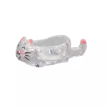 Japanese Style Cat Seasoning Dipping Plate Glass Spice Dishes Glass Seasoning Dish Home Style A