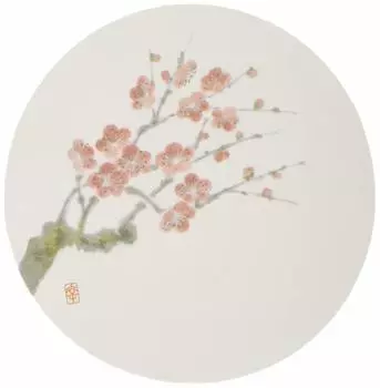 Japanese style coaster four seasons round shape plum (50 pieces) WCO-M2