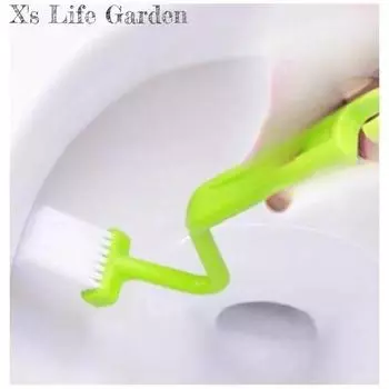 Japanese Style Durable Clean Reaches Hard-to-reach Areas Practical Efficient Cleaning High-quality Curved Brush Toilet Brush зелёный