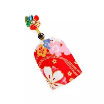 Japanese Style Fabric Key Holder Portable Kitty Keychain Bag Fireworks Pull Out Key Case Daily Use Arch 4