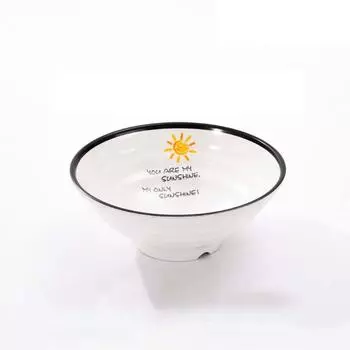 Japanese-style Noodle Bowl Large Capacity Soup Bowl Commercial Melamine Ramen Bowl Restaurants 7 in-Style A