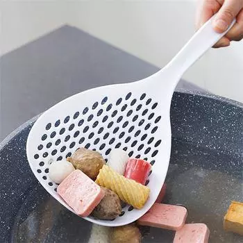 Japanese-style Noodles Colander Cooking Utensils Fruit Spoons for Kitchen Drainer Sieve Food Long Handle Net Spoon оранжевый