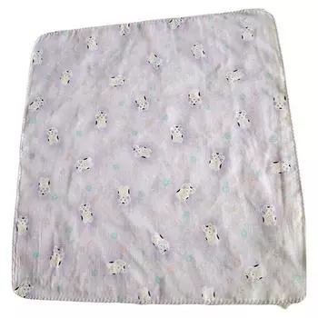 Japanese-Style Pure Cotton Double-Layer Face Towel Luckcat light purple