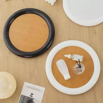 Japanese-style Rotatable Tray Aromatherapy Small Object Tray Living Room Sundries Desktop Storage Tray Storage Decorative Tray чёрный