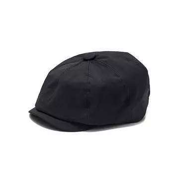 Japanese Style Short Brim Retro Easy Matching Advance British Casual Peaked Cap Children Spring and Summer Yuppie Beret Painter Newsboy Cap 060 elasto forward cap-Black All yards