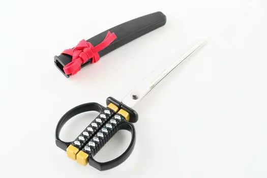 Japanese Sword Scissors (Black) SW-25B