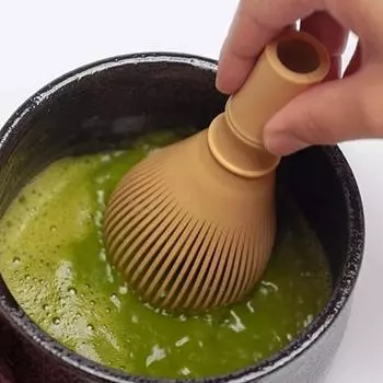 Japanese Tea Set Matcha Green Tea Blending Brush ABS Matcha Brush Bamboo Utility Brush Tool Kitchen Matcha Bamboo Accessories