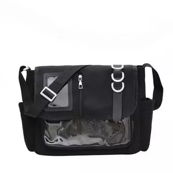 Japanese Transparent Itabag Badges Display Plate Crossbody Bag Versatile Messenger Bag DIY